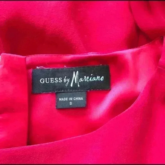 Guess by Marciano Sheath Red Dress Silk Red Dress Size Small - Picture 10 of 10